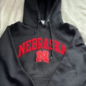 Nebraska Black Hoodie Sweater